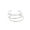 Image 1 : Navajo Tooled Sterling Silver Bracelets c. 1940's