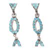 Image 3 : Old Pawn Zuni Petit Point Turquoise Earrings 1950
