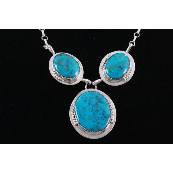 Navajo Paiute Turquoise Necklace by B. B. Tsosie