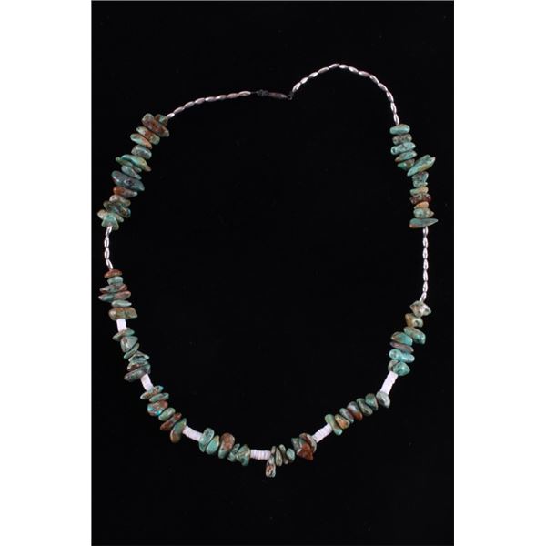 Navajo Cripple Creek Turquoise & Heishi Necklace