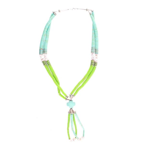 SW Cross-shaped Cripple Creek Turquoise Pendant