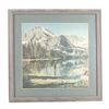 Image 1 : Fly Fishing on a Mountain Lake Chromolithograph
