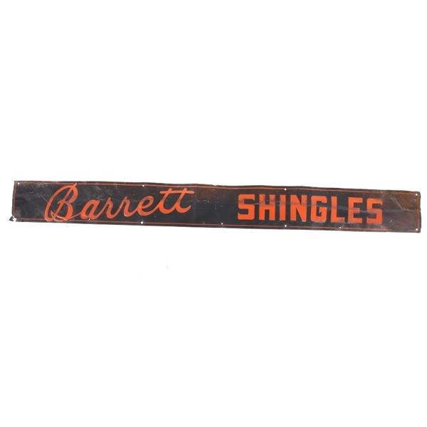 Barrett Shingles Tin Advertisement Sign c. 1950's