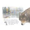Image 11 : "Gray Wolf" Signed Lithograph By Daniel Van Zyle