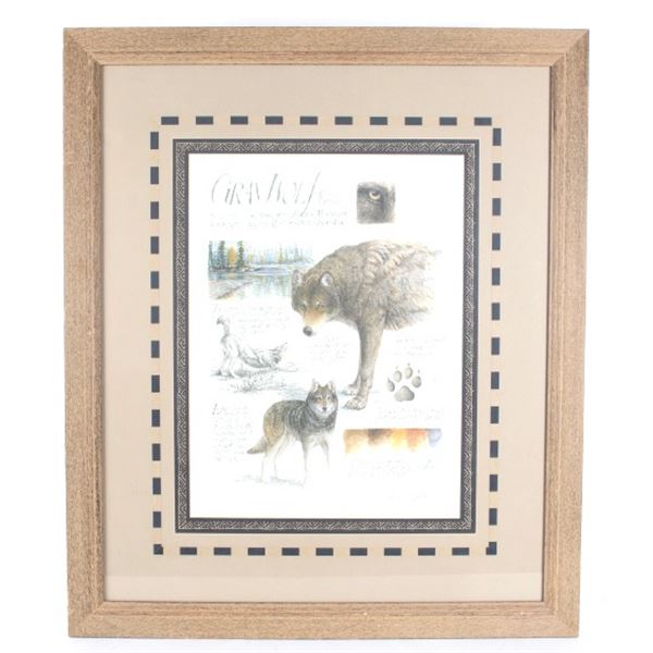"Gray Wolf" Signed Lithograph By Daniel Van Zyle