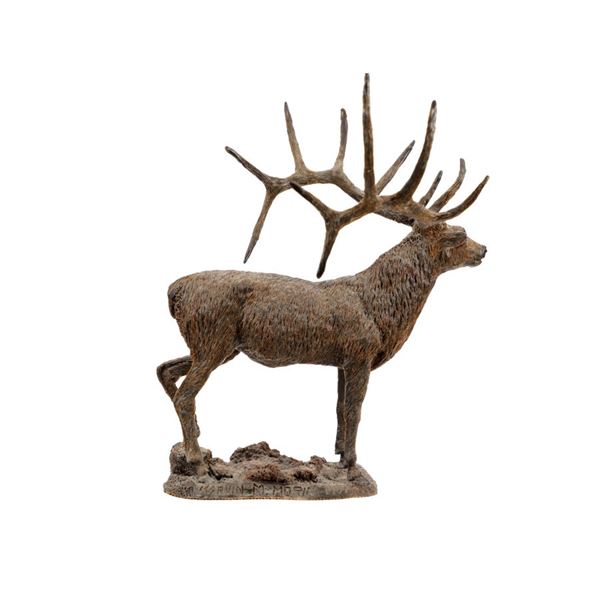 Marvin Morin (1936-2003) Wax Elk Sculpture c. 1989