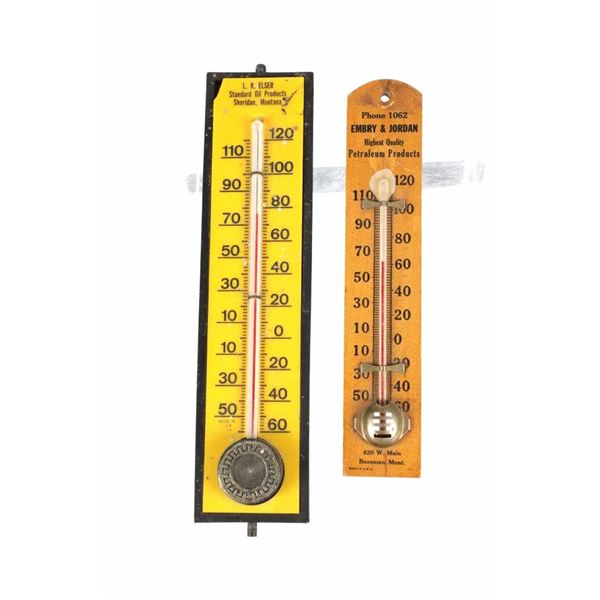 Early Montana Advertising Thermometers Collection