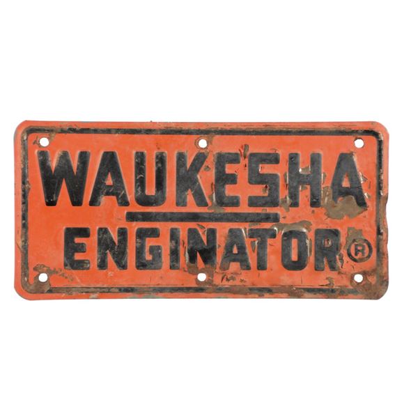 Original Montana Waukesha Enginator Sign c. 1950s