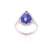 Image 1 : Excellent Tanzanite & Diamond 18K Gold Ring