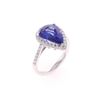 Image 4 : Excellent Tanzanite & Diamond 18K Gold Ring