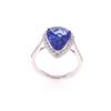 Image 5 : Excellent Tanzanite & Diamond 18K Gold Ring