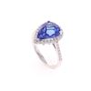 Image 6 : Excellent Tanzanite & Diamond 18K Gold Ring