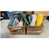 Image 1 : 2 BOXES OF PAINT ROLLERS, SEALANT, WEATHER STRIPPING, ETC