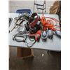 Image 1 : BOX OF TROUBLE LIGHTS, CLAMPS, MAKITA SAWZALL AND MORE