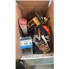 Image 7 : 3 BOXES AND CRATE OF TOOLS, PARTS ORGANIZERS, HARDWARE