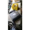 Image 1 : CRATE OF SHOP SUPPLIES AND 3 FOLDING CHAIRS