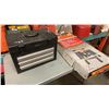 Image 1 : TOOLBOX WITH CONTENTS AND 2 SAWHORSES