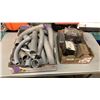 Image 1 : 2 TRAYS OF PVC ELECTRICAL CONDUIT, POWER SUPPLIES SOLDERING IRON