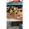 Image 1 : 2 BOXES OF TOOLS, SHOP SUPPLIES, FISH TAPE, AIR IM