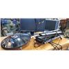 Image 1 : 2 SECURITY CAMERA MONITORS, 4 FLOURESCENT LIGHTS AND DOME SECURITY MIRROR
