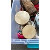 Image 2 : TOTE OF COLLECTIBLES, BONGOS, CARVING, LARGE STEIN