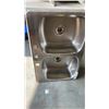 Image 2 : STAINLESS STEEL DOUBLE SINK AND 4 PORCELAIN DROP IN SINKS