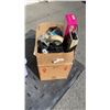 Image 1 : BOX OF VINTAGE CAMERA AND FILMING ACCESSORIES INCLUDING CANON LENS