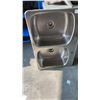 Image 2 : STAINLESS STEEL DOUBLE SINK AND 3 PORCELAIN DROP IN SINKS
