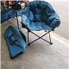 Image 1 : BLUE OVERSIZED TUB FOLDING ARMCHAIR WITH CARRY BAG