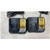 Image 2 : LOT OF DEWALT CORDLESS 20V TOOLS AS FOUND WITH 2 CHARGERS NO BATTERIES