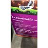 Image 2 : SKELETON TINSEL COFFIN AND METAL BLACK CAT DISPLAY