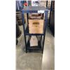 Image 1 : 3 TIER METAL SHELF AND 3 WOODEN CRATES
