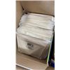 Image 8 : BOX OF ELECTRICAL OUTLETS, SWITCHES, COVER PLATES AND MORE  WITH CHROME VANITY LIGHT