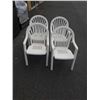 Image 1 : 4 WHITE STACKING PATIO CHAIRS