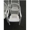 Image 2 : 4 WHITE STACKING PATIO CHAIRS