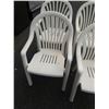 Image 3 : 4 WHITE STACKING PATIO CHAIRS