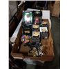 Image 1 : TRAY OF NEW COLLECTIBLE TOYS AND 4 SETS OF NEW DISHCLOTHS