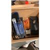Image 2 : TOOLBOX WITH CONTANTS AND BOX OF AMPLIFIER, CASETTE PLAYER AND MORE