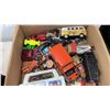 Image 7 : 2 BOXES AND BIN OF TOYS AND CDS