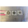 Image 1 : 3 1957 CANADIAN SILVER COINS - 50 CENT, 25 CENT, 10 CENT .800 SILVER