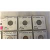 Image 2 : 7 CANADIAN SILVER .800 DIMES - 1ST ELIZABETH II 1949-1955