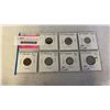 Image 1 : 7 CANADIAN 1947 AND 1947 M/L COINS - 1947 QUARTER AND DIME .800 SILVER, PLUS NICKEL AND PENNY