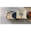 Image 2 : 3 VINTAGE FISHING REELS AND TACKLEBOX WITH CONTENTS