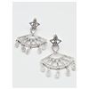 Image 2 : STERLING SILVER CZ DANGLER EARRINGS, RETAIL $300.00