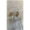Image 2 : PAIR OF LARGE GOLD FILLED PEARL EARRINGS