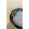 Image 2 : ORIGINAL ALL STAINLESS STEEL NOMINATION ITALY WATCH WITH BLACK LEATHER CORD, NEEDS BATTERY
