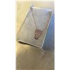 Image 2 : .925 STERLING SILVER SKULL PENDANT NECKLACE WITH ROSE GOLD OVERLAY AND AND TINY CZ STONES