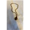 Image 1 : VINTAGE GENUINE TIGERS EYE STONE PENDANT NECKLACE