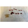 Image 1 : COLLECTION OF RED HAT PENDANT, CHARMS, AND EARRING WITH BUTTERFLY BROOCH