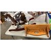 Image 1 : KIDS ROCKING HORSE AND WOOD SHELF